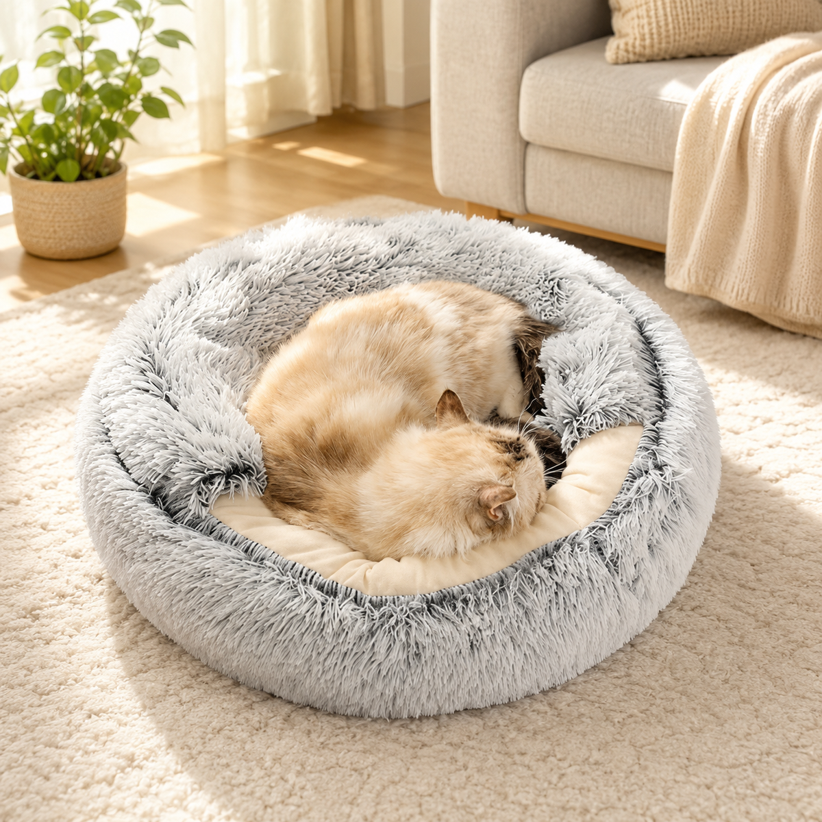 Calming Donut Cat Bed